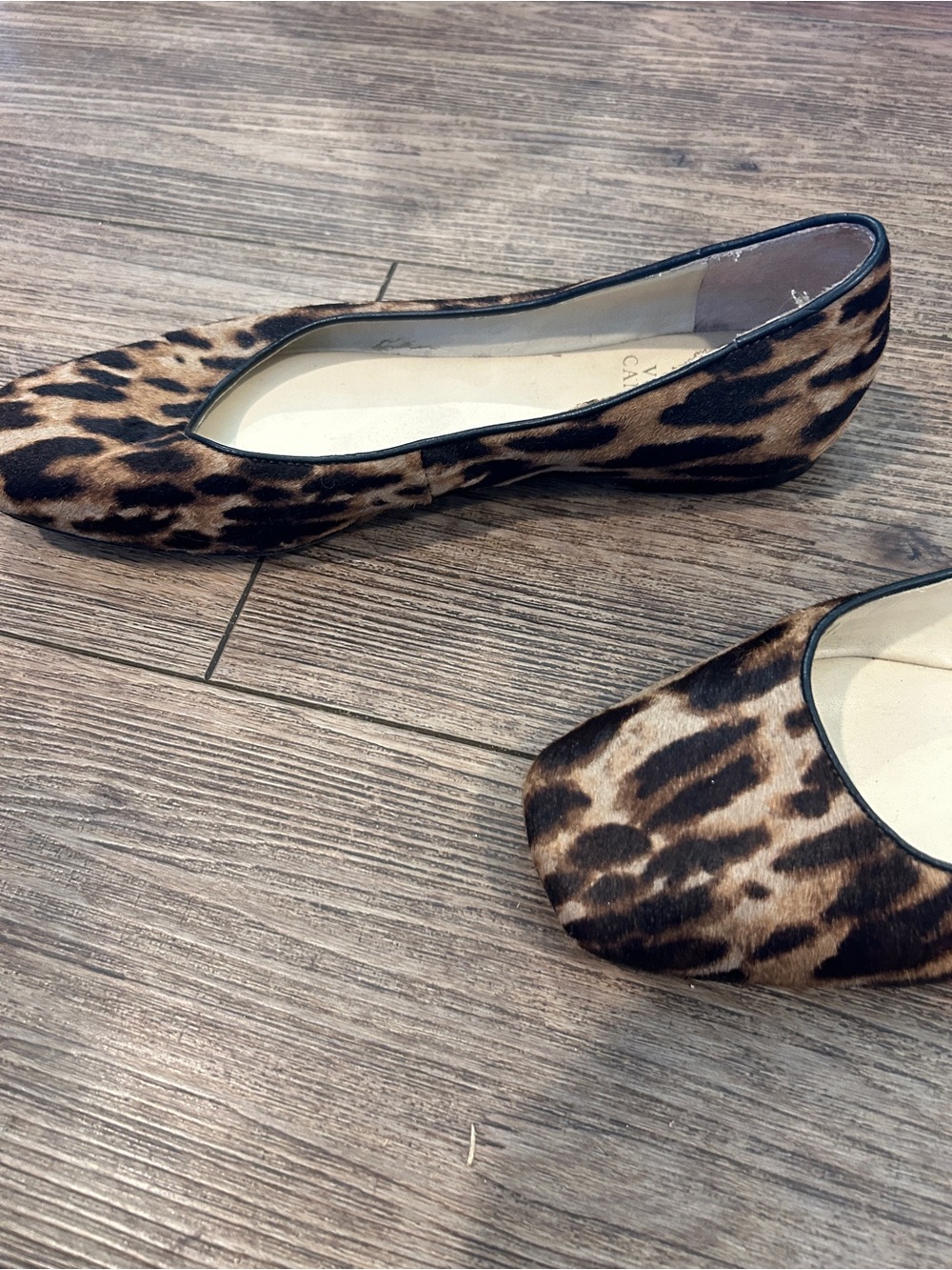 Vince Camuto Leopard Print Ballet Flats - Brown/Black - Picture 2 of 5